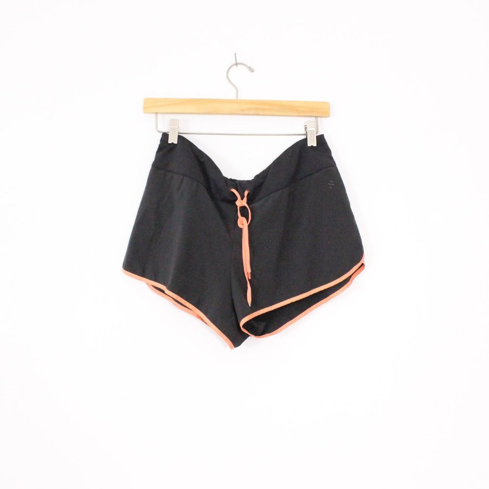 *H&M Black Athletic Elastic Waist Contrast Track Shorts